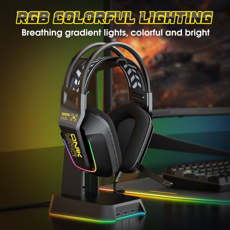 ONIKUMA X13 RGB Colorful Lighting Wired Gaming Headset with Microphone, Length:2.2m(Black) - Multimedia Headset by ONIKUMA | Online Shopping South Africa | PMC Jewellery | Buy Now Pay Later Mobicred