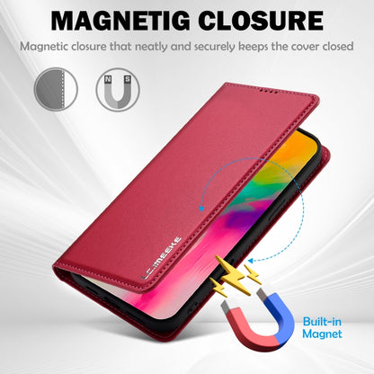 For iPhone 16 Pro Max LC.IMEEKE L1 Series Frosted Fine Texture PU Phone Case(Red) - iPhone 16 Pro Max Cases by LC.IMEEKE | Online Shopping South Africa | PMC Jewellery | Buy Now Pay Later Mobicred