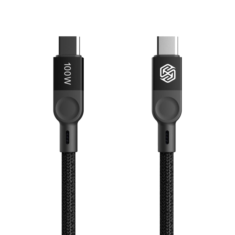 NILLKIN 100W USB-C/Type-C to USB-C/Type-C Small Magnetic Coil Fast Charging Data Cable, Length: 1m(Black) - USB-C & Type-C Cable by NILLKIN | Online Shopping South Africa | PMC Jewellery | Buy Now Pay Later Mobicred