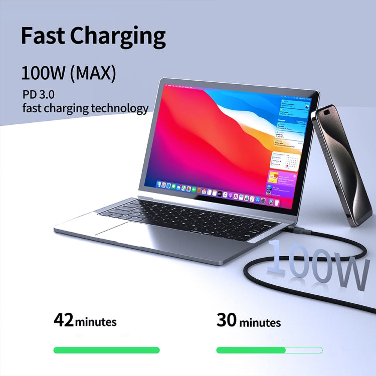 NILLKIN 100W USB-C/Type-C to USB-C/Type-C Small Magnetic Coil Fast Charging Data Cable, Length: 1m(Black) - USB-C & Type-C Cable by NILLKIN | Online Shopping South Africa | PMC Jewellery | Buy Now Pay Later Mobicred