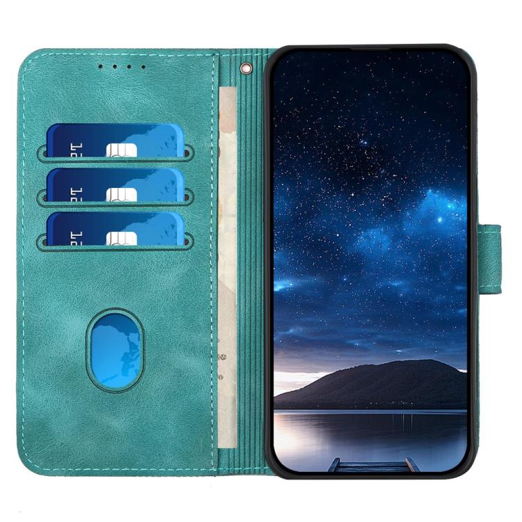 For iPhone 17 Pro YX0080 Grid Butterfly Embossed Pattern Flip Leather Phone Case with Lanyard(Light Blue) - free shipping - PMc TechLife - Order now!
