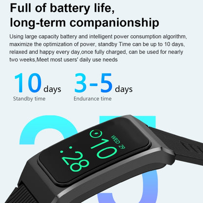 A8 1.98 inch 2 in 1 Bluetooth Earphone Silicone Strap Smart Watch, Support ECG / NFC(Black) - Smart Watches by PMC Jewellery | Online Shopping South Africa | PMC Jewellery | Buy Now Pay Later Mobicred