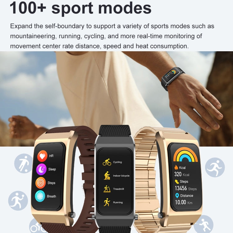 A8 1.98 inch 2 in 1 Bluetooth Earphone Silicone Strap Smart Watch, Support ECG / NFC(Black) - Smart Watches by PMC Jewellery | Online Shopping South Africa | PMC Jewellery | Buy Now Pay Later Mobicred