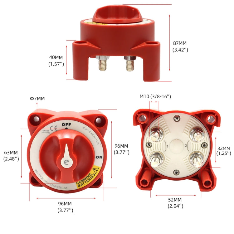 Blue Sea E Series Marine RV Yacht Battery Power Off Switch(Red) - Car Switches by PMC Jewellery | Online Shopping South Africa | PMC Jewellery | Buy Now Pay Later Mobicred