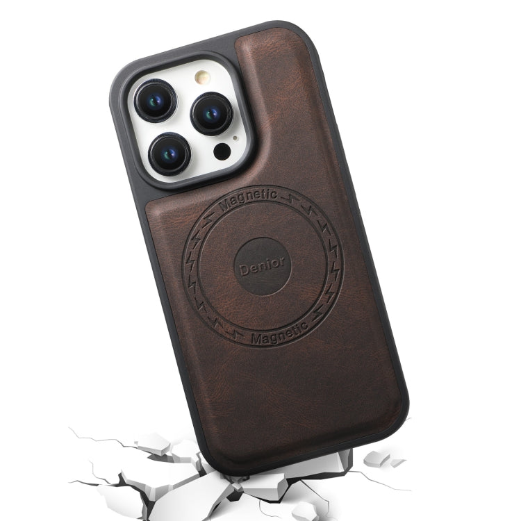 For iPhone 16 Pro Max Denior A13 Skin Feel MagSafe Phone Case(Brown) - iPhone 16 Pro Max Cases by Denior | Online Shopping South Africa | PMC Jewellery | Buy Now Pay Later Mobicred