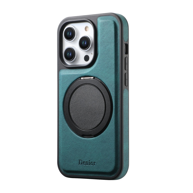 For iPhone 16 Pro Denior A14 Skin Feel Rotating Holder MagSafe Phone Case(Blue) - iPhone 16 Pro Cases by Denior | Online Shopping South Africa | PMC Jewellery | Buy Now Pay Later Mobicred