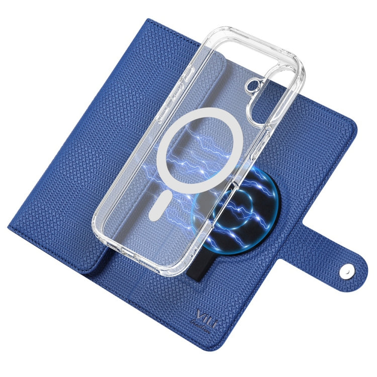 For Samsung Galaxy S24+ 5G ViLi GHA-C Series RFID MagSafe Magnetic Flip Leather Phone Case(Blue) - Galaxy S24+ 5G Cases by ViLi | Online Shopping South Africa | PMC Jewellery | Buy Now Pay Later Mobicred