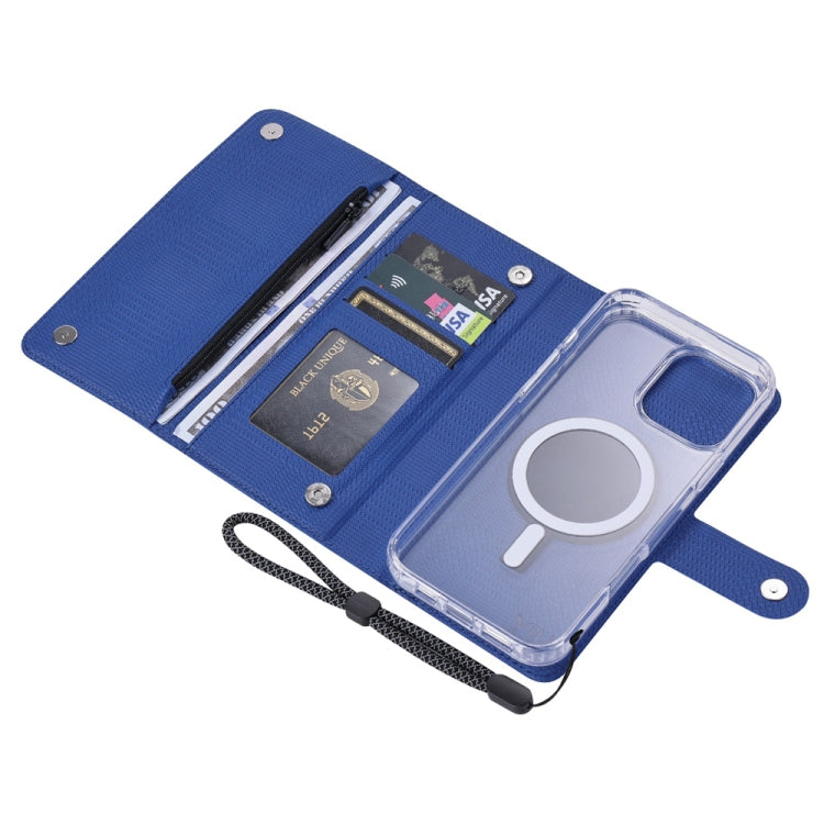 For Samsung Galaxy S24 Ultra 5G ViLi GHB-C Series RFID MagSafe Magnetic Flip Leather Phone Case(Blue) - Galaxy S24 Ultra 5G Cases by ViLi | Online Shopping South Africa | PMC Jewellery | Buy Now Pay Later Mobicred