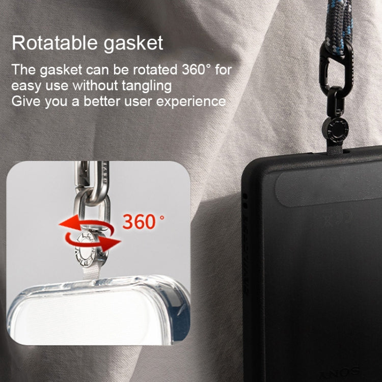 360 Degree Rotation Mobile Phone Lanyard Fixing Gasket(White) - Lanyards & Wrist Straps by PMc TechLife | Online Shopping South Africa | PMc TechLife | Buy Now Pay Later Mobicred