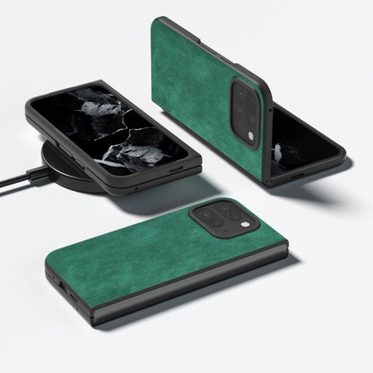 For Google Pixel 9 Pro Fold Black Frame PU Leather Full Coverage Phone Case(Green) - Google Cases by PMC Jewellery | Online Shopping South Africa | PMC Jewellery | Buy Now Pay Later Mobicred