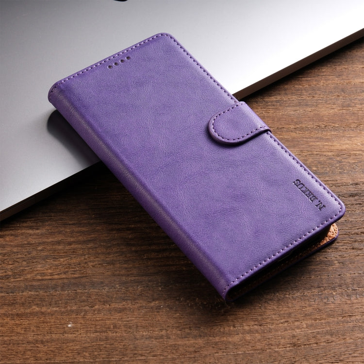 For iPhone 16e N.BEKUS CSJ-P1 Solid Color Leather Phone Case(Purple) - free shipping - PMC TechLife - Order now!