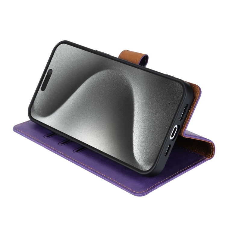 For iPhone 16e N.BEKUS CSJ-P1 Solid Color Leather Phone Case(Purple) - free shipping - PMC TechLife - Order now!