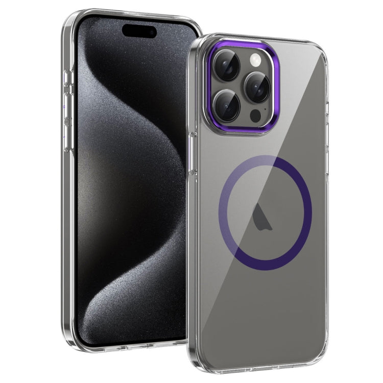 For iPhone 16 Pro Ice Feel HD Transparent MagSafe PC Full Coverage Phone Case(Purple) - iPhone 16 Pro Cases by PMC Jewellery | Online Shopping South Africa | PMC Jewellery | Buy Now Pay Later Mobicred