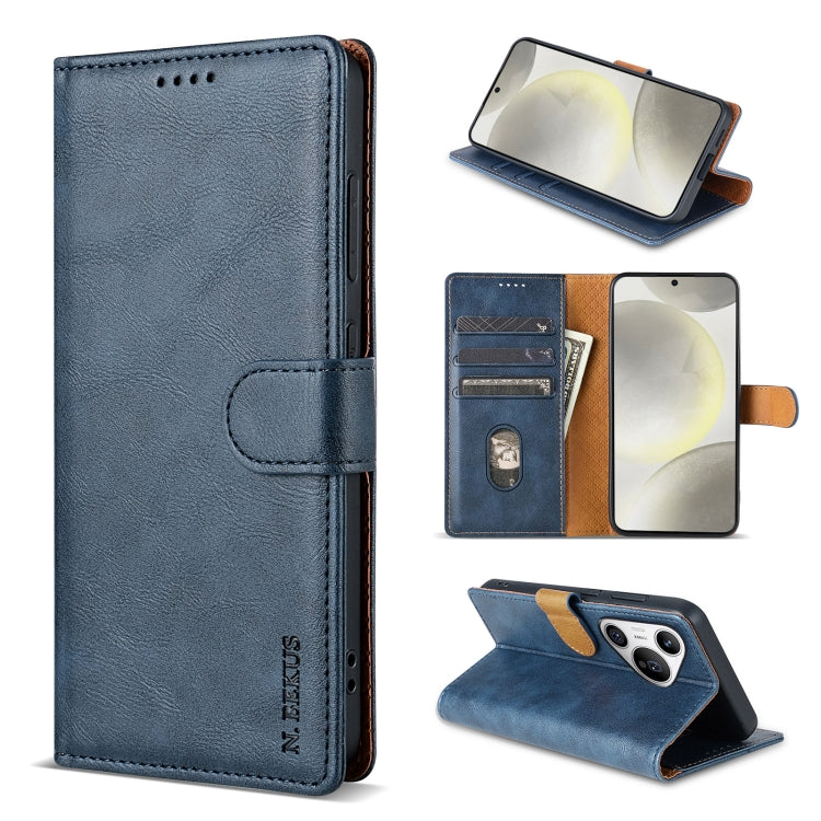 For Huawei Pura 70 Ultra N.BEKUS CSJ-P1 Solid Color Leather Phone Case(Blue) - Huawei Cases by N.BEKUS | Online Shopping South Africa | PMC Jewellery | Buy Now Pay Later Mobicred