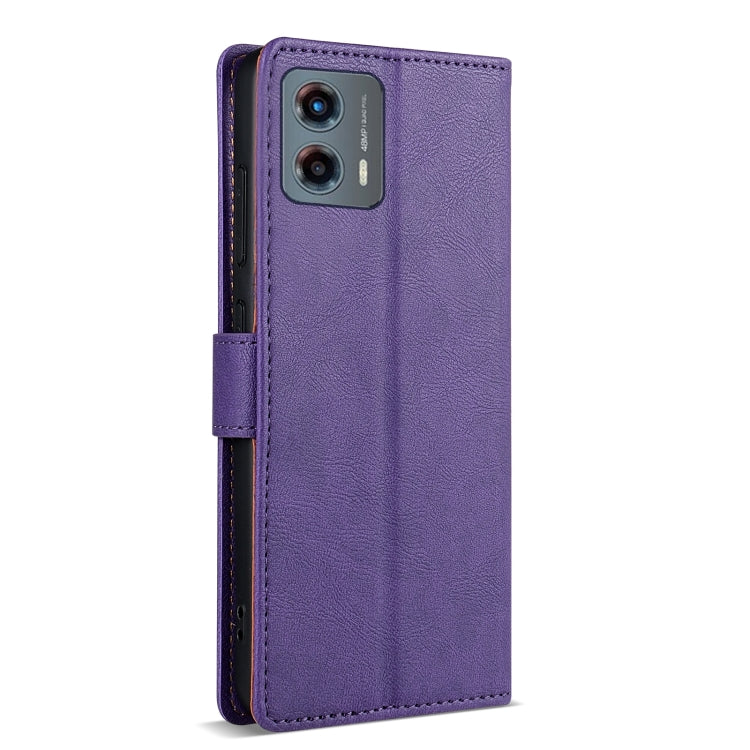 For Motorola Moto G 5G 2024 N.BEKUS CSJ-P1 Solid Color Leather Phone Case(Purple) - Motorola Cases by N.BEKUS | Online Shopping South Africa | PMC Jewellery | Buy Now Pay Later Mobicred