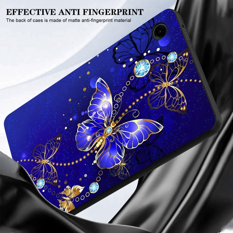 For Samsung Galaxy Tab S9+ / S9 FE+ Color Painting Pattern Smart Tablet TPU Case(Blue Butterfly) - Galaxy Tab S9+ Cases by PMC Jewellery | Online Shopping South Africa | PMC Jewellery | Buy Now Pay Later Mobicred