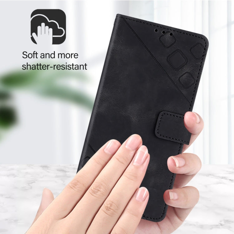 For Redmi K70 Ultra 5G Global Skin-feel Embossed Leather Phone Case(Black) - Xiaomi Cases by PMC Jewellery | Online Shopping South Africa | PMC Jewellery | Buy Now Pay Later Mobicred