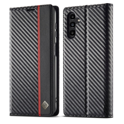 For Samsung Galaxy S24 FE 5G LC.IMEEKE Carbon Fiber Leather Phone Case(Vertical Black) - Galaxy S24 FE 5G Cases by LC.IMEEKE | Online Shopping South Africa | PMC Jewellery | Buy Now Pay Later Mobicred