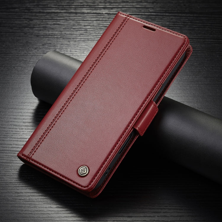 For iPhone 16 Pro Max LC.IMEEKE Skin-friendly Card Slots Leather Phone Case(Red) - iPhone 16 Pro Max Cases by LC.IMEEKE | Online Shopping South Africa | PMC Jewellery | Buy Now Pay Later Mobicred