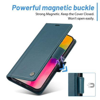 For iPhone 16 Pro Max LC.IMEEKE Skin-friendly Card Slots Leather Phone Case(Blue) - iPhone 16 Pro Max Cases by LC.IMEEKE | Online Shopping South Africa | PMC Jewellery | Buy Now Pay Later Mobicred