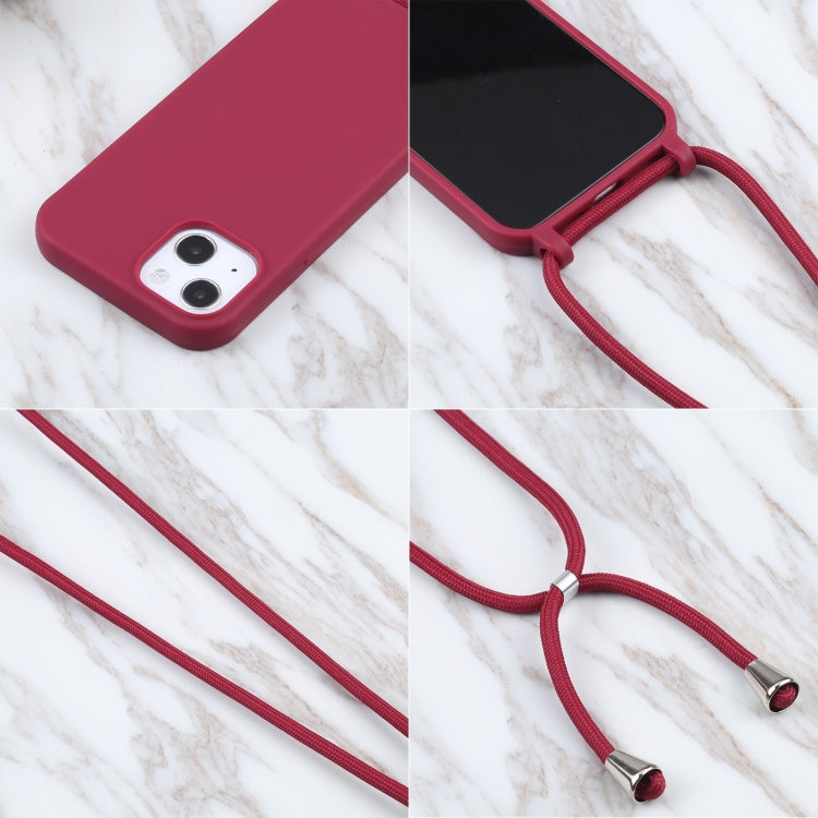 For iPhone 16 Candy Colors TPU Protective Phone Case with Lanyard(Red) - iPhone 16 Cases by PMC TechLife | Online Shopping South Africa | PMC TechLife | Buy Now Pay Later Mobicred