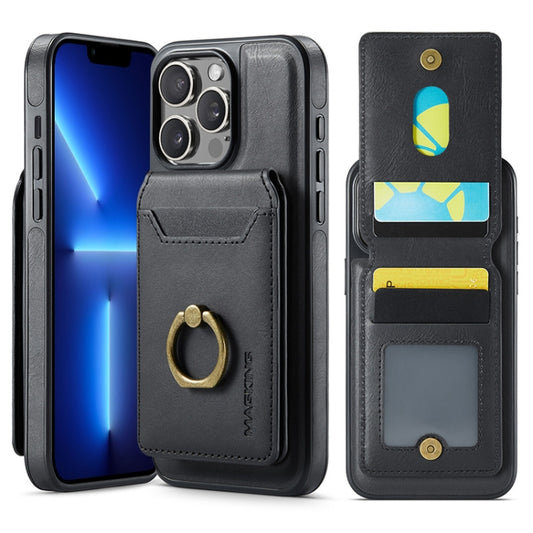 For iPhone 13 Pro DG.MING K1 MagSafe Detachable Wallet RFID Back Cover Phone Case(Black) - iPhone 13 Pro Cases by DG.MING | Online Shopping South Africa | PMC Jewellery | Buy Now Pay Later Mobicred