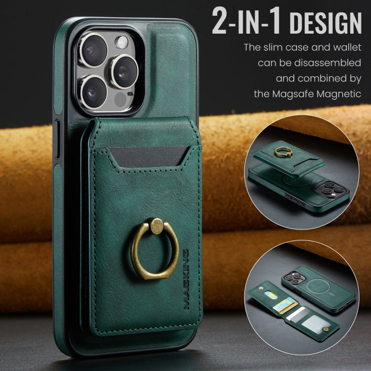 For iPhone 12 Pro Max DG.MING K1 MagSafe Detachable Wallet RFID Back Cover Phone Case(Green) - free shipping - PMC Jewellery - Order now!