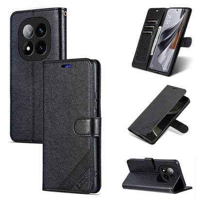 For Redmi Note 14 Pro+ 5G AZNS Sheepskin Texture Flip Leather Phone Case(Black) - Note 14 Pro+ Cases by AZNS | Online Shopping South Africa | PMC Jewellery | Buy Now Pay Later Mobicred