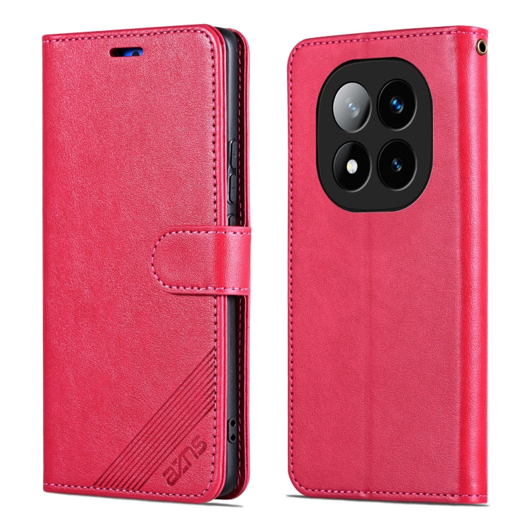 For Redmi Note 14 Pro+ 5G AZNS Sheepskin Texture Flip Leather Phone Case(Red) - Note 14 Pro+ Cases by AZNS | Online Shopping South Africa | PMC Jewellery | Buy Now Pay Later Mobicred