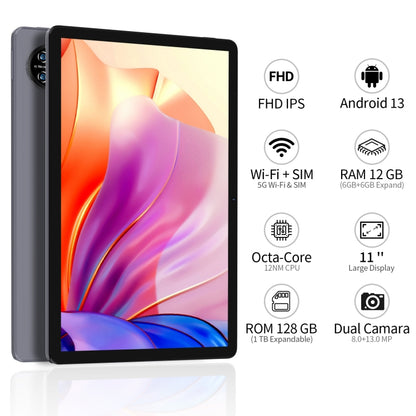 VASOUN M60 4G LTE Tablet, 6GB+128GB, 11 inch, Android 13 UNISOC T606 Octa Core CPU, Global Version with Google Play(Grey) - Other by VASOUN | Online Shopping South Africa | PMC Jewellery | Buy Now Pay Later Mobicred