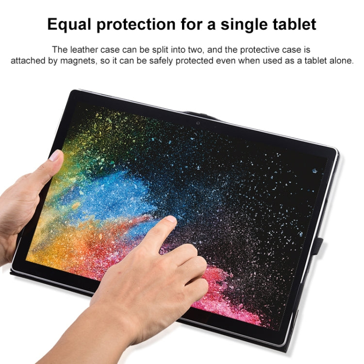 For Microsoft Surface Book 13.5 inch i5 Deformation All-inclusive Leather Laptop Case(Black) - Screen & Keyboard Cover by PMC Jewellery | Online Shopping South Africa | PMC Jewellery | Buy Now Pay Later Mobicred
