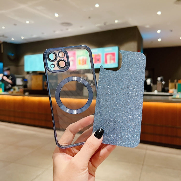 For iPhone 16 Plus Electroplating Pure Color Glitter Powder MagSafe Phone Case(Dark Blue) - iPhone 16 Plus Cases by PMC Jewellery | Online Shopping South Africa | PMC Jewellery | Buy Now Pay Later Mobicred