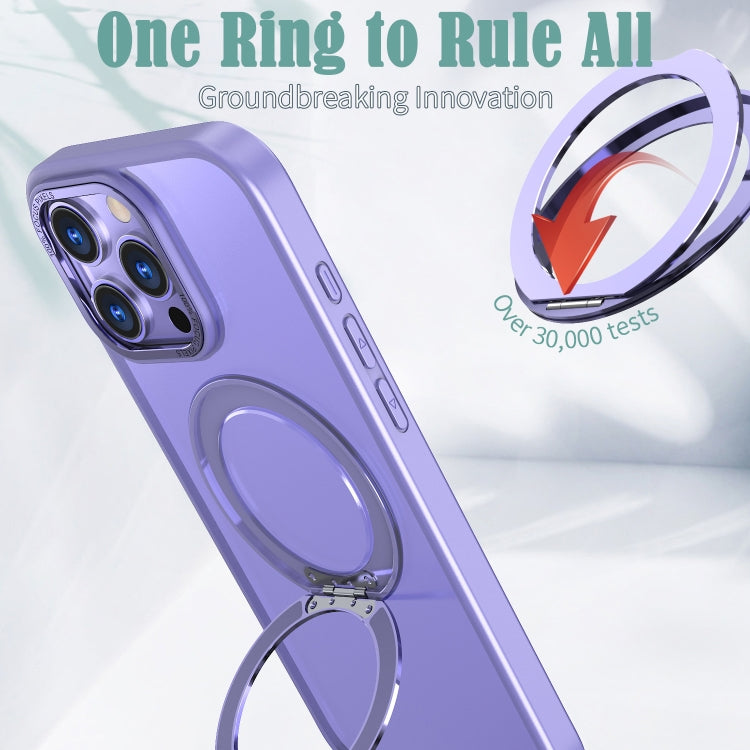 For iPhone 16 Pro Max Wing Series MagSafe Magnetic Ring Holder Phone Case(Light Purple) - iPhone 16 Pro Max Cases by PMC Jewellery | Online Shopping South Africa | PMC Jewellery | Buy Now Pay Later Mobicred