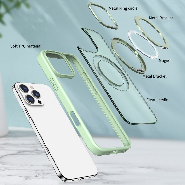 For iPhone 16 Pro Wing Series MagSafe Magnetic Ring Holder Phone Case(Avocado Green) - iPhone 16 Pro Cases by PMC Jewellery | Online Shopping South Africa | PMC Jewellery | Buy Now Pay Later Mobicred