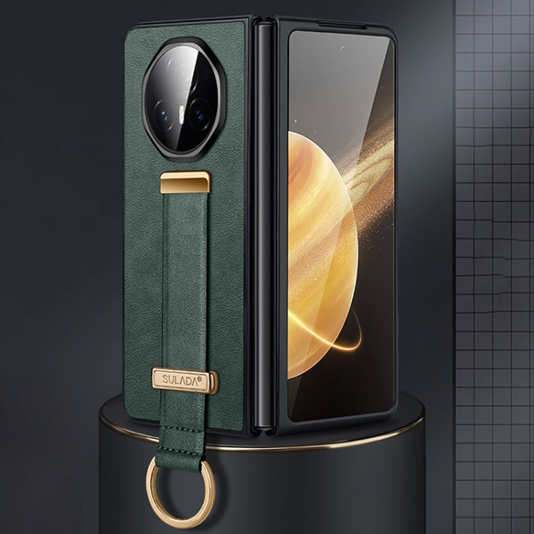 For Honor Magic V3 SULADA PC + Leather Texture Skin Feel Shockproof Phone Case(Green) - free shipping - PMC TechLife - Order now!