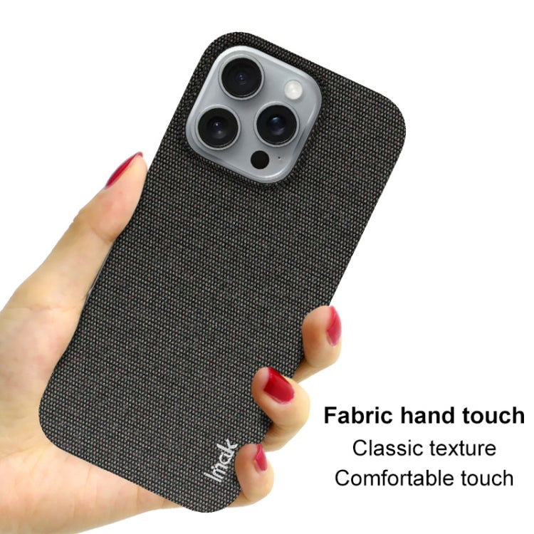 For iPhone 16 Pro imak Ruiyi Series Cloth Texture PU + PC Phone Case(Black) - iPhone 16 Pro Cases by imak | Online Shopping South Africa | PMC Jewellery | Buy Now Pay Later Mobicred