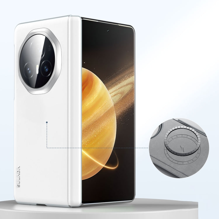 For Honor Magic V3 SULADA Skin Feel Liquid Leather Shockproof Phone Case(White) - free shipping - PMC TechLife - Order now!