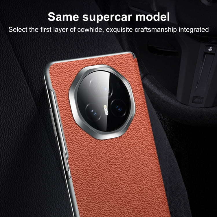 For Honor Magic Vs3 SULADA Frameless Top Layer Cowhide Leather + PC Phone Case(Black) - free shipping - PMC Jewellery - Order now!