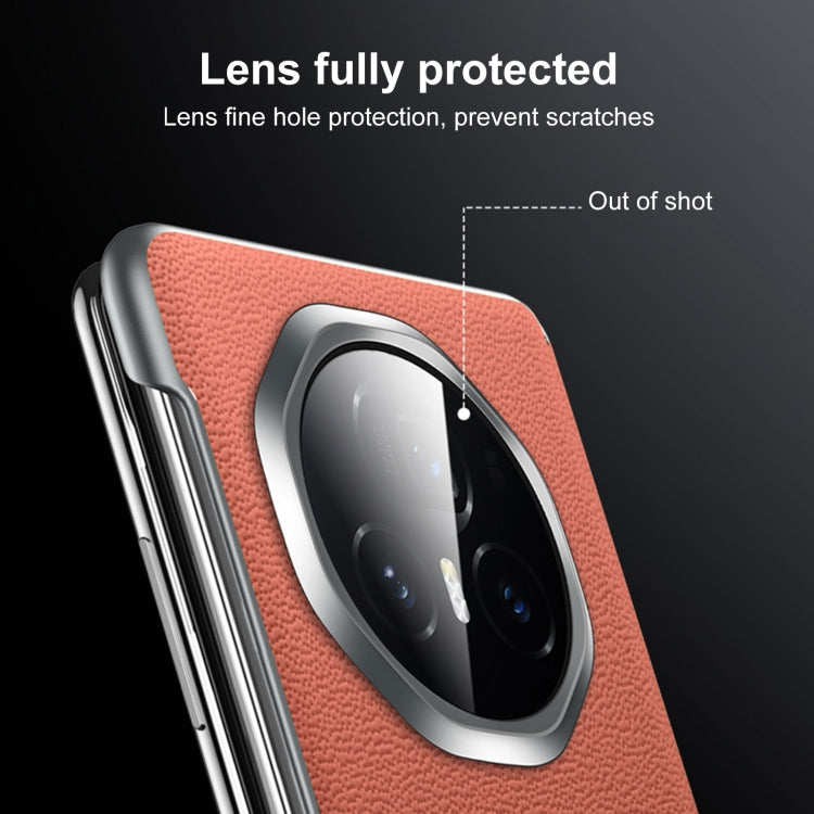 For Honor Magic Vs3 SULADA Frameless Top Layer Cowhide Leather + PC Phone Case(Black) - free shipping - PMC Jewellery - Order now!