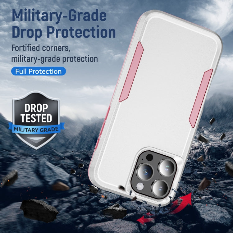 For iPhone 16 Pro Max Pioneer Armor Heavy Duty PC + TPU Phone Case(White+Pink) - iPhone 16 Pro Max Cases by PMC Jewellery | Online Shopping South Africa | PMC Jewellery | Buy Now Pay Later Mobicred