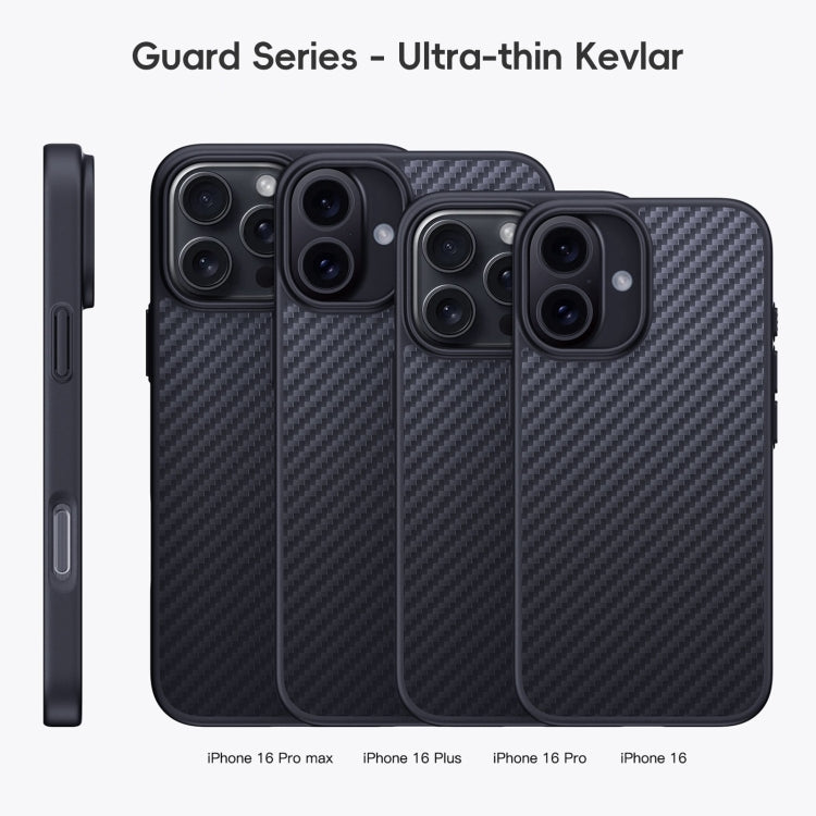 For iPhone 16 Carbon Fiber Kevlar MagSafe Magnetic Phone Case(Black) - iPhone 16 Cases by PMC Jewellery | Online Shopping South Africa | PMC Jewellery | Buy Now Pay Later Mobicred