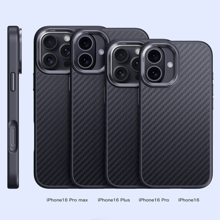 For iPhone 16 Carbon Fiber Kevlar MagSafe Magnetic Phone Case(Black) - iPhone 16 Cases by PMC Jewellery | Online Shopping South Africa | PMC Jewellery | Buy Now Pay Later Mobicred