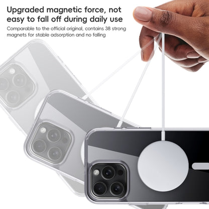 For iPhone 16 Plus Crystal Clear MagSafe Magnetic Phone Case(Transparent Black) - iPhone 16 Plus Cases by PMC Jewellery | Online Shopping South Africa | PMC Jewellery | Buy Now Pay Later Mobicred