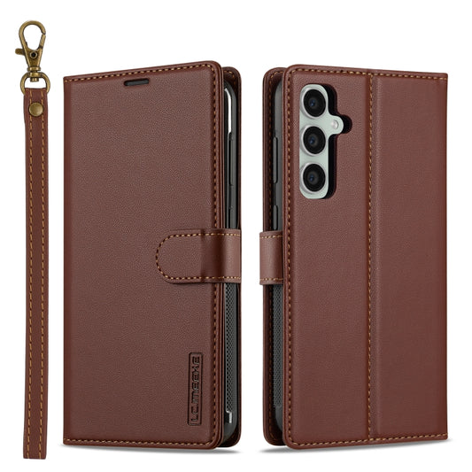 For Samsung Galaxy S24 FE 5G LC.IMEEKE L2 Series Detachable Magsafe PU Phone Case with Lanyard(Brown) - Galaxy S24 FE 5G Cases by LC.IMEEKE | Online Shopping South Africa | PMC Jewellery | Buy Now Pay Later Mobicred