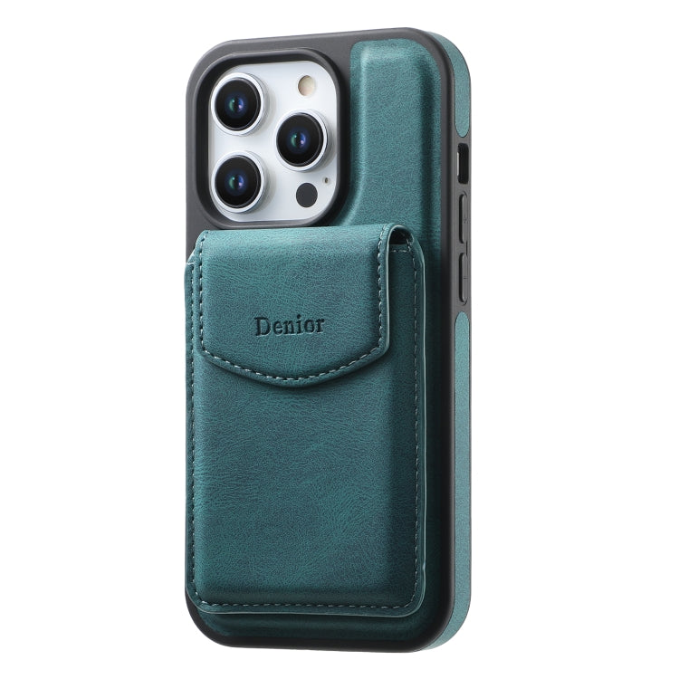 For iPhone 16 Pro Max Denior D19 Skin Feel MagSafe Detachable Card Slot Phone Case(Blue) - iPhone 16 Pro Max Cases by Denior | Online Shopping South Africa | PMC Jewellery | Buy Now Pay Later Mobicred