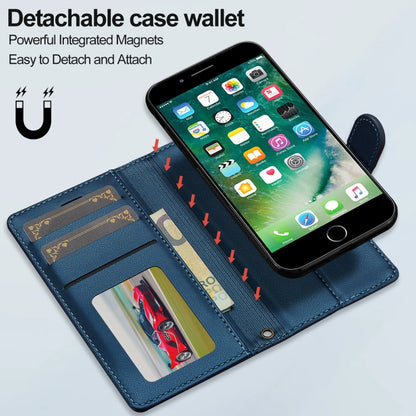 For iPhone 7 Plus / 8 Plus LC.IMEEKE L2 Series Detachable Magsafe PU Phone Case with Lanyard(Blue) - More iPhone Cases by LC.IMEEKE | Online Shopping South Africa | PMC Jewellery | Buy Now Pay Later Mobicred