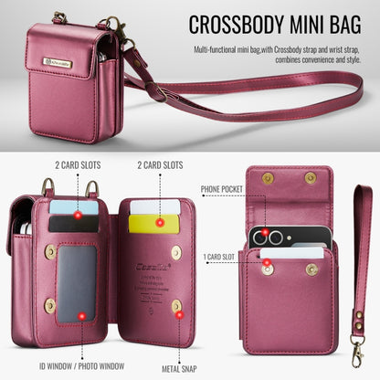 For Samsung Z Flip Series CaseMe Me50 Mini Lanyard Universal Bag(Wine Red) - Galaxy Z Flip6 5G Cases by CaseMe | Online Shopping South Africa | PMC Jewellery | Buy Now Pay Later Mobicred