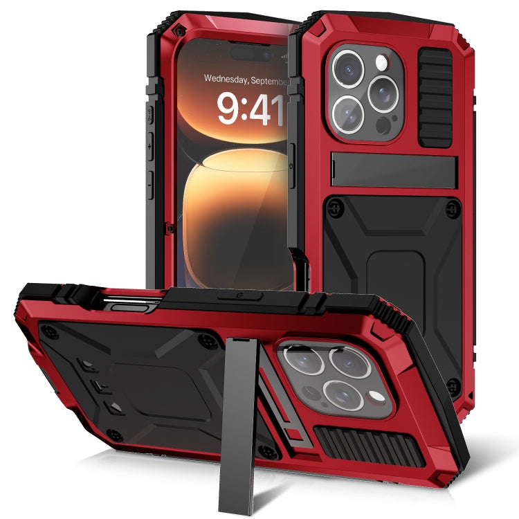 For iPhone 16 Pro Max R-JUST Life Water-resistant Dustproof Shockproof Phone Case(Red) - iPhone 16 Pro Max Cases by R-JUST | Online Shopping South Africa | PMC Jewellery | Buy Now Pay Later Mobicred