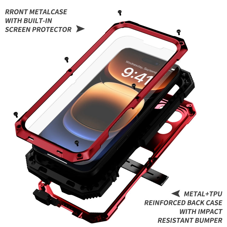 For iPhone 16 Pro Max R-JUST Life Water-resistant Dustproof Shockproof Phone Case(Red) - iPhone 16 Pro Max Cases by R-JUST | Online Shopping South Africa | PMC Jewellery | Buy Now Pay Later Mobicred