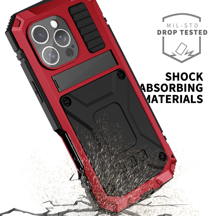For iPhone 16 Pro Max R-JUST Life Water-resistant Dustproof Shockproof Phone Case(Red) - iPhone 16 Pro Max Cases by R-JUST | Online Shopping South Africa | PMC Jewellery | Buy Now Pay Later Mobicred